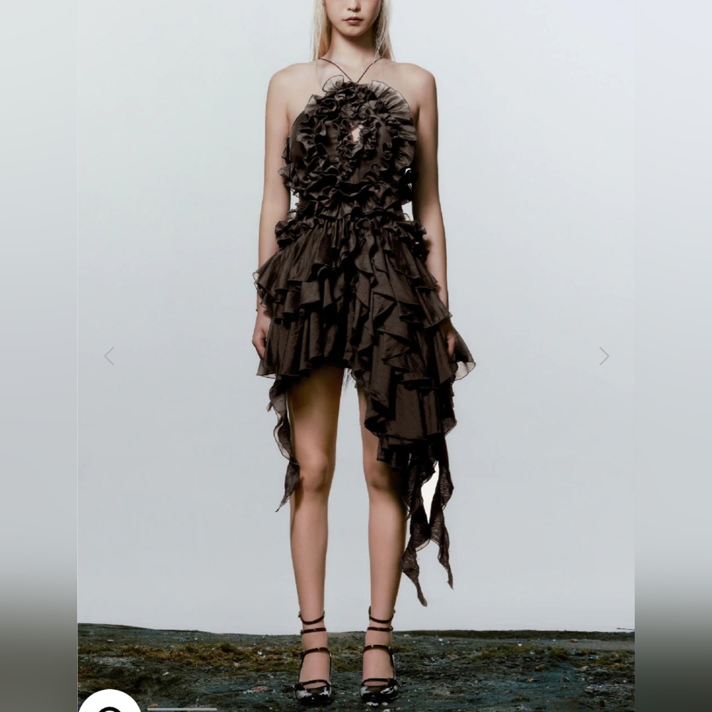 Elegant Brown Midi Dress